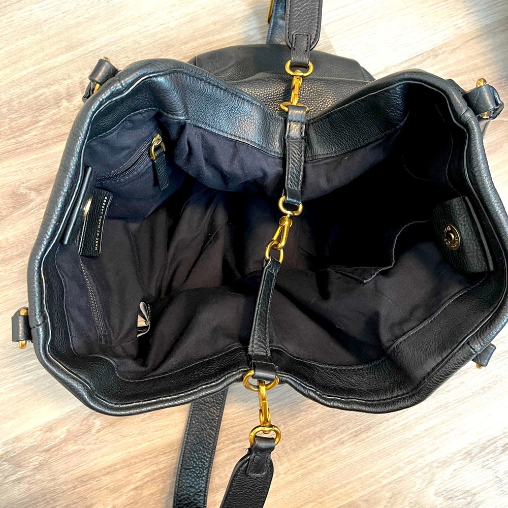 MARC JACOBS LEATHER TOTE BAG - Classic Q Fran Bag - Picture 4 of 5